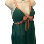 Victoria's Secret Victoria’s Secret Sexy Little Things Green Gold Sparkle Baby Doll Bow Glam Girl Photo 1