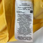 Aware by Vera Moda Yellow Puff Sleeve Cotton Top Women’s Size Large Photo 3