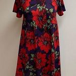 LuLaRoe  Short Sleeve Red Floral Dress Photo 0