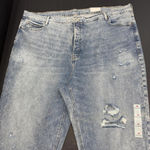 Old Navy  Extra High Rise Sky-Hi Straight Jeans Preppy Distressed Denim Sz 26 NWT Photo 5
