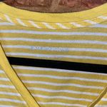 Everlane New  Yellow Stripe Short Sleeve V-Neck Cotton T-Shirt Women's Size XS Photo 1