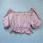 Uniqlo  Puff Sleeve Blouse Size S in Purple Photo 1