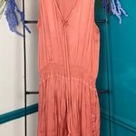 Red Haute  coral sleeveless satiny dress Photo 0