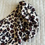 NEW Sweetheart Neckline Puffed Sleeves Animal Print Top Puff Sleeve Sz M Multiple Size M Photo 2