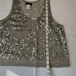 Deb Gray Sequin Crop Tank Top Size L Photo 3