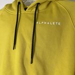 Alphalete Yellow cropped pullover hoodie hooded sweatshirt size XS Photo 3