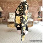 ZARA  Bodysuit Velour Velvet Floral Green Long Sleeve S Cocktail Holiday Chic Mod Photo 6