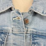 True Religion Trucker Jean Jacket Women's Medium Light Blue Denim Button Up Photo 3