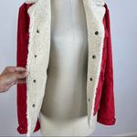 Saint Laurent  Red Suede Boyfriend Shearling Jacket NWT XLarge Photo 5