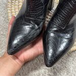 Billini Women’s Alden Boots Booties Block Heels Zip Side Party in Black Croco 7 Photo 7