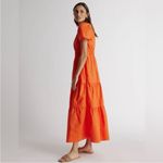 Quince  100% Organic Cotton Tiered Maxi Dress Vermilion Red Size XS NWT Photo 1