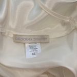 Ivory Satin Beaded Gown Slip Dress Womens XL Bridal Lingerie Romantic Bow Photo 13