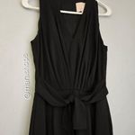 Gal Meets Glam  Devin Black Sleeveless Tie Waist Jumpsuit Photo 4