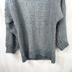 Catherines VTG  22/24 Sweater 2X Blue Marled Knit Cowl Neck Cable Pullover D Photo 8