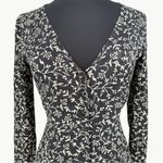 Sézane  Robe Midi Victoriana Dress Two-tone Floral Print | Sz 36 (4 US) | Black Photo 9