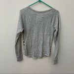 EXPRESS Sequin Front Silver Long Sleeve Sweatshirt Photo 5