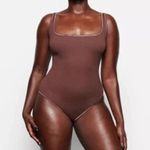 SKIMS  Cotton Rib Bodysuit in Chocolate, Size XXS Photo 0