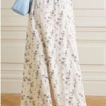 Reformation Palm 100% Linen Wrap Floral Full Maxi Skirt Slit Madeline Size 0 Photo 4