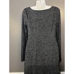 Loft  Dress Womens Small Gray Knit Long Sleeve Ruched Side Sheath Work Office Photo 6
