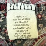 Y2K Retro Women’s VNeck Red Paisley Rhinestone Babydoll 3/4 Sleeve Top Small‎ Photo 5