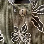 Coldwater Creek  Madarin Collar Military Style Floral and Herringbone Jacket M Photo 3