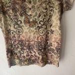Apt 9 Y2k Size Medium Rhinestone Butterfly Fairy Earthy Short Sleeve Top Photo 2