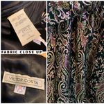 VINTAGE 1980'S VICTOR COSTA PINK, BLACK & GOLD METALLIC PRINT DRESS W/SHAWL (8) Pink Photo 12