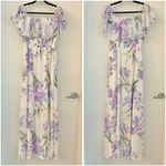 Baltic Born Off Shoulder Ivory Lavender Floral Maxi Dress Daphne Size XL NWOT Photo 3