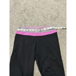LULULEMON Size 6 Run Inspire Crop II Black Purple Leggings Photo 4