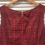 Tory Burch Drew Dark Plum Multicolor Sleeveless Tweed Dress Size 4 Photo 7