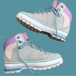 Timberland  Women's Gray and Lavender Leather Winter Boots Photo 0