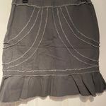 Xhilaration NWOT Gray Denim Xhiliration Mini skirt with side zipper and raw edged trim details. Size 5 Photo 2