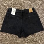 ZARA NWT High Rise Short Jean Black Size 6 Photo 1
