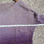 Loila Purple Ombre Lightweight Crew Neck Sweater Stretch Comfy Casual Fall Large Photo 4