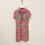 Lilly Pulitzer  Pink & Green Floral Print Short Sleeve Polo Tshirt Dress Size S Photo 1
