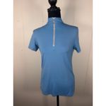 THE TAILORED SPORTSMAN 1/4 ZIP Blue SHORT SLEEVE ICEFIL RIDING TOP SZ Small Photo 1
