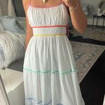 Entro  white dress with rainbow detail Photo 2
