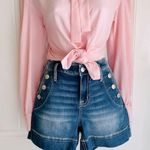 Miss Me Button 9” Rise Blue Jean Shorts Sz 27 NWT Photo 0