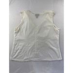 Avenue White Sleeveless Cotton Blouse Size 14/16 Photo 2