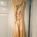 SheIn Cream and Gold Tie Front A-Line Sundress Photo 1