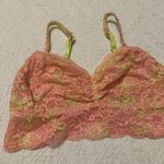 Victoria's Secret PINK Victoria’s Secret Yellow Pink Lace Bralette Women’s Sz M Medium Photo 6