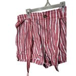 American Eagle  Women's Red and White Striped Shorts Size‎ 8 Photo 2