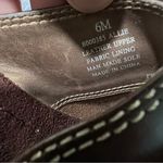 Bongo Vintage Allie Dark Brown Leather Clogs Floral Accents platform size 6 90s Photo 11