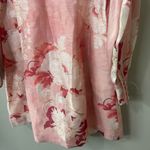 Leo Lin Juliana Shirt Mini Dress Peony Print Sz 12 No Flower Neck Accessory! Pink Photo 10