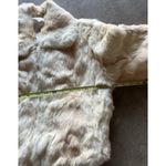 Vintage Elam White Brown Beige Rabbit Fur Zip Down Long Sleeve Women’s Sz M Size M Photo 5