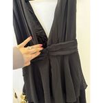 Lulus Amazing Evening Black Tiered Maxi Dress Size Medium Black Tie Wedding Photo 5