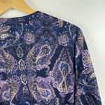 Lane Bryant ‎ Paisley Button Down Shirt Size 14 Long Sleeve Cotton Boho Chic Fall Photo 2