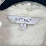 Intermix  White Textured Pleated Button Down Blouse Small Classic‎ Photo 1