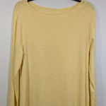 J Jill Pima Boat Neck Tunic L Long Sleeve Lightweight 100% Cotton Yellow Size L Photo 0