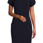 Calvin Klein Crew Neck Short Tulip Sleeve Solid Sheath Stretch Dress (6) Photo 0